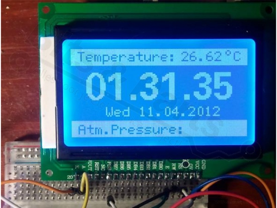 Display LCD ST7920- 128x64 pixels wit op blauw